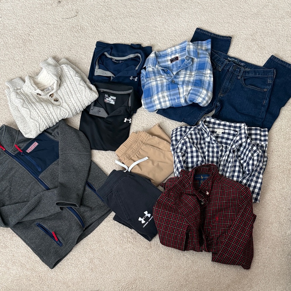 Boys medium 10-12 preppy bundle. GUC. 12 pieces
